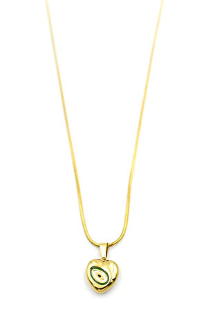 Kalp Kolye - 60 cm - Altın