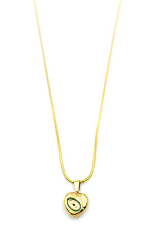 Kalp Kolye - 60 cm - Altın