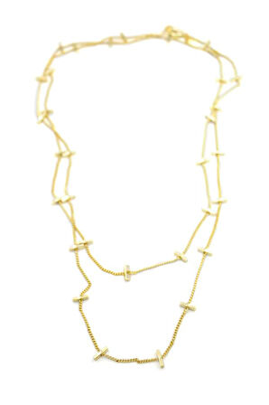 Çubuk Kolye - 90cm - Altın