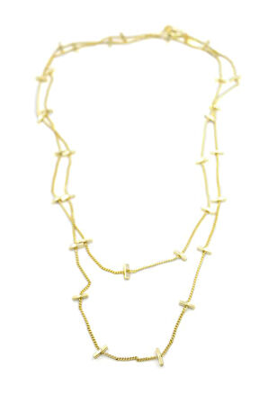 Çubuk Kolye - 90cm - Altın