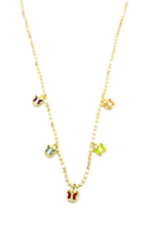 Ezme Zincir Charm Kolye - Altın