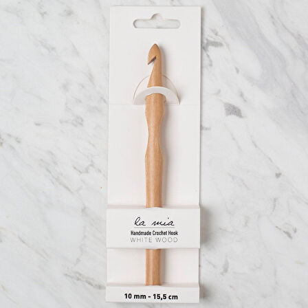 La Mia Whitewood 10 mm 15.5 cm Ahşap Yün Tığ