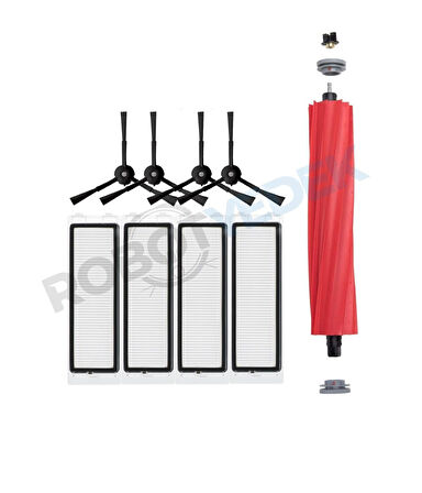 Roborock Q Revo Siyah Uyumlu Mopsuz Fırça Hepa Filtre Seti-9 Parça