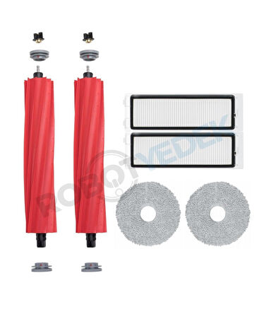 Roborock Q Revo Uyumlu Fırça Hepa Filtre Mop Seti-6 Parça