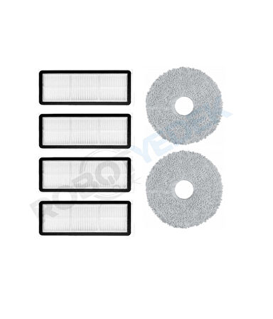 Roborock QRevo Curv Uyumlu Hepa Filtre ve Mop-6 Parça