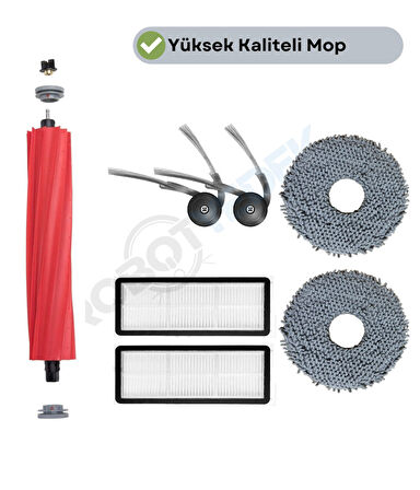 Roborock QRevo L Uyumlu Fırça Hepa Filtre Mop Seti-7 Parça