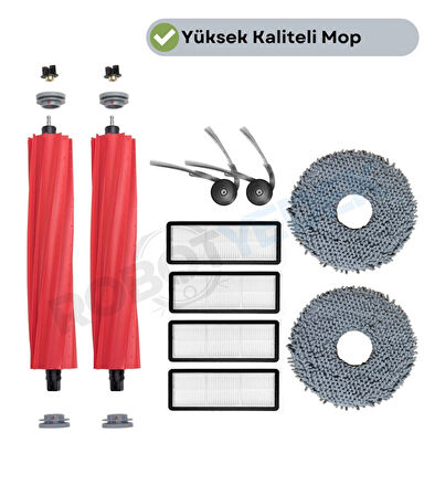 Roborock QRevo L Uyumlu Fırça Hepa Filtre Mop Seti-10 Parça