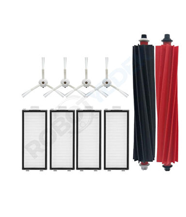 Roborock Q Revo Master Beyaz Uyumlu Mopsuz Fırça Hepa Filtre Seti-9 Parça