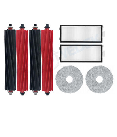 Roborock Q Revo Master Uyumlu Fırça Hepa Filtre Mop Seti-6 Parça