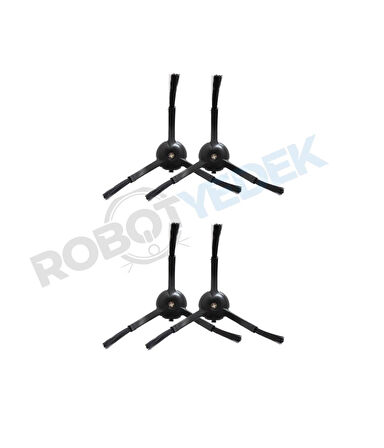 Roborock Q Revo Pro Siyah Uyumlu Yedek Yan Fırça-4 Adet
