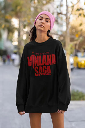 Vinland Saga Anime Baskılı Unisex Oversize Dizi Sweatshirt