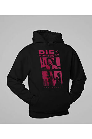The Weeknd Die For You Baskılı Unisex Oversize Rapper Hoodie