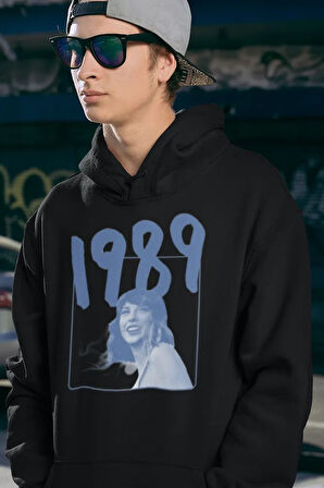 Tasarım 1989 Taylor Swift Baskılı Unisex Oversize Hoodie