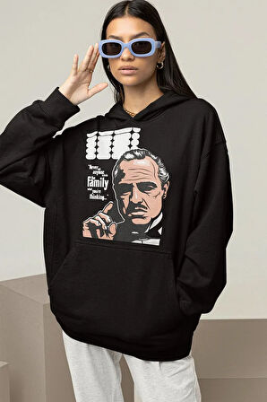 Godfather Film Baskılı Unisex Oversize Family Hoodie