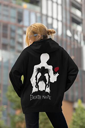 Deadly Notes Baskılı Unisex Oversize Anime Dizi Death Note Hoodie