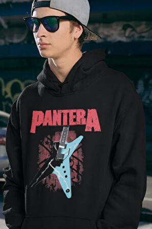 Pantera Müzik Grubu Baskılı Unisex Oversize Rock Metal Hoodie