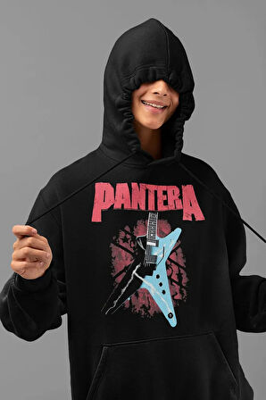 Pantera Müzik Grubu Baskılı Unisex Oversize Rock Metal Hoodie
