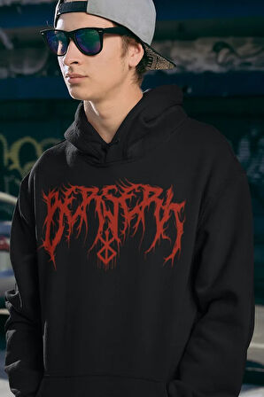 Berserk Anime Dizi Baskılı Unisex Oversize Hoodie