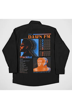 103.5 The Weeknd Dawn Fm Baskılı Unisex Rapper Gömlek