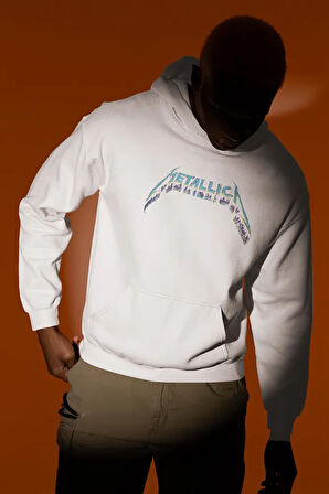 Metallica Yazılı Unisex Oversize Hoodie