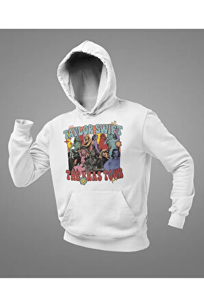 Şarkıcı Taylor Swift The Eras Tour Baskılı Unisex Oversize Hoodie