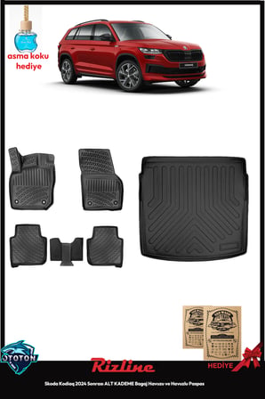 Skoda Kodiaq 2024 Sonrası ALT KADEME Bagaj Havuzu&Havuzlu Paspas ve TON KOKU