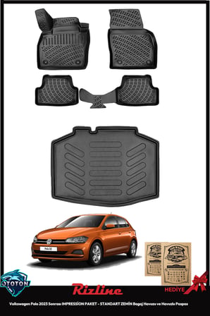 Volkswagen Polo 2023 Sonrası IMPRESSİON PAKET  Bagaj Havuzu&Havuzlu Paspas ve TON KOKU