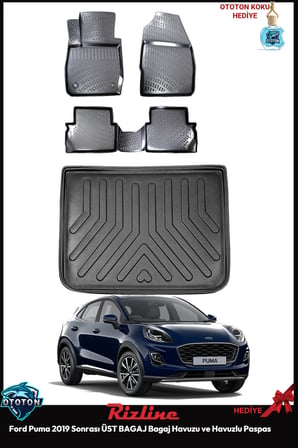 Ford Puma 2019 Sonrası Üst Bagaj Havuzu&Havuzlu Paspas ve TON KOKU