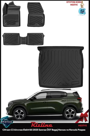 Citroen C3 Aircross Elektrikli 2025 Sonrası ÜST Bagaj Havuzu&Havuzlu Paspas ve TON KOKU
