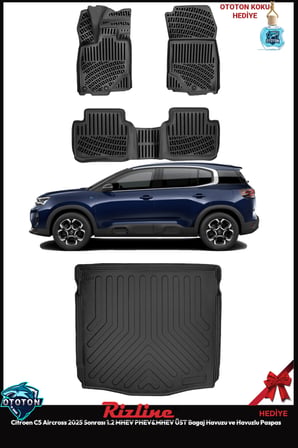 Citroen C5 Aircross 2025 Sonrası 1.2 MHEV PHEV&MHEV ÜST Bagaj Havuzu&Havuzlu Paspas ve TON KOKU
