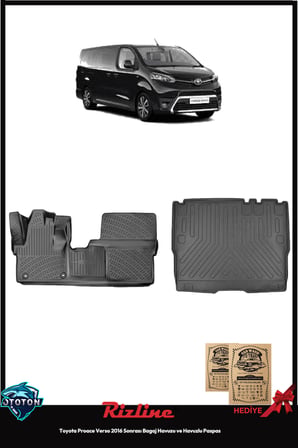 Toyota Proace Verso 2016 Sonrası Bagaj Havuzu&Havuzlu Paspas ve TON KOKU