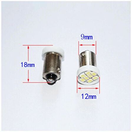 T11 Ba9s T4w Led Cob Ampul (Beyaz) 2 ADET
