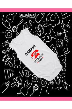 Pamuklu Babamı Aratmayın Nostalji Telefon Baskılı Penye Bebek Body Çıtçıtlı Badi Zıbın BABEES115