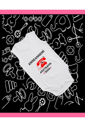 Pamuklu Anneannemi Aratmayın Nostalji Telefon Baskılı Penye Bebek Body Çıtçıtlı Badi Zıbın ANABES129