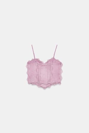 ALLBUCKS ZARA Korse Tarzı Dantelli Top Bluz ABZRA00043