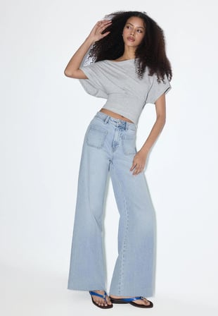 ALLBUCKS Stradivarious Yama Cepli Straight Fit Jean Pantolon ABSTR00038