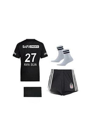 rafa silva beşiktaş siyah çoçuk alt üst futbol forma takımı bileklik+çorap hediye yeni sezon