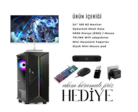 Oykutech Ryzen 5 3500X + RX 5500XT 8GB | 23.8" 100Hz Monitör