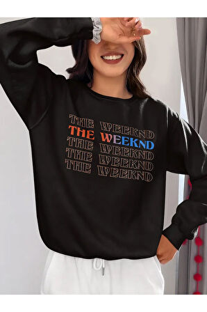 The Weeknd 103.5 Dawn Fm Yazılı Unisex Oversize Rapper Sweatshirt
