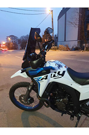 MOTOCAM Voge Rally 250 Siperlik Ön Cam 2022-2025 Model 51cm Siyah Renkli 4mm