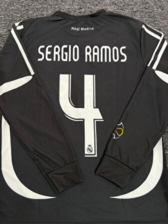 Sergio Ramos 4 Madrid 2006/07 Sezon Nostalji Siyah Uzun Kol Forması