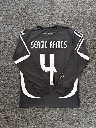 Sergio Ramos 4 Madrid 2006/07 Sezon Nostalji Siyah Uzun Kol Forması
