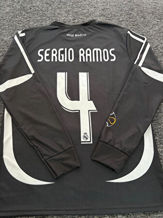 Sergio Ramos 4 Madrid 2006/07 Sezon Nostalji Siyah Uzun Kol Forması