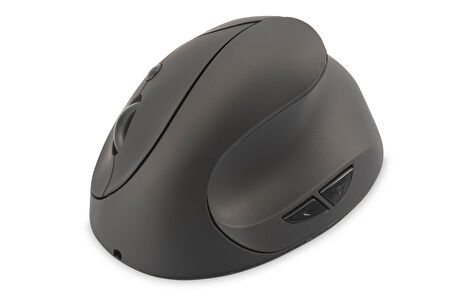 Kablosuz Ergonomik Optik Mouse, 6 Düğmeli, 2.4GHz, şarj edilebilir batarya, siyah renk, USB nano alıcı ve 3.5  şarj edilebilir kablo dahil