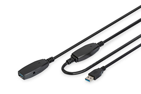 Digitus USB 3.0 Repeater / Uzatma Kablosu, 20 metre&lt;br&gt;
Digitus Active USB 3.0 extension cable, 20 m