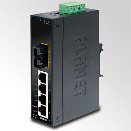 Endüstriyel Tip Yönetilemeyen Ethernet Switch (Industrial Unmanaged Ethernet Switch)&lt;br&gt;
4-Port 10/100Base-TX&lt;br&gt;
1-Port 100Base-FX Single-mode SC 15 km&lt;br&gt;
IP30, -40~75 Derece C
