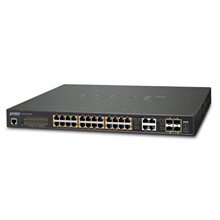 Yönetilebilir Gigabit PoE Switch (Gigabit PoE Managed Switch)&lt;br&gt;
24 x 10/100/1000Base-T IEEE 802.3 at/af/bt Ultra PoE Injector (Port 1 ile Port-24 arası) (Port başına 60 watt) (PoE Güç Bütçesi