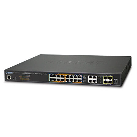 Yönetilebilir Gigabit Switch (Managed Gigabit Switch)&lt;br&gt;
16-Port 10/100/1000Base-T IEEE 802.3at/af PoE+ Injector (Port 1 ile Port-16 arası) (Port başına 30.8 watt) (PoE Güç Bütçesi maks. 220 Wa