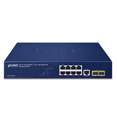 Yönetilebilir Gigabit Switch (Managed Gigabit Switch)&lt;br&gt;
8-Port 10/100/1000T&lt;br&gt;
2-Port 100/1000X SFP&lt;br&gt;
1 x Konsol port
