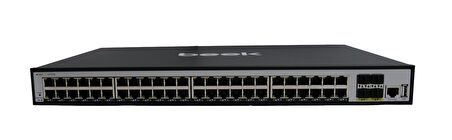 Beek L3 Yönetilebilir PoE+ Switch&lt;br&gt;
48 x 10/100/1000Mbps IEEE802.3af/at PoE+ port (Port başına 30.8 watt) (PoE Güç Bütçesi maks. 500 Watt)&lt;br&gt;
4 x 1/10G Base-X SFP+ yuva&lt;br&gt;
1 x Ko